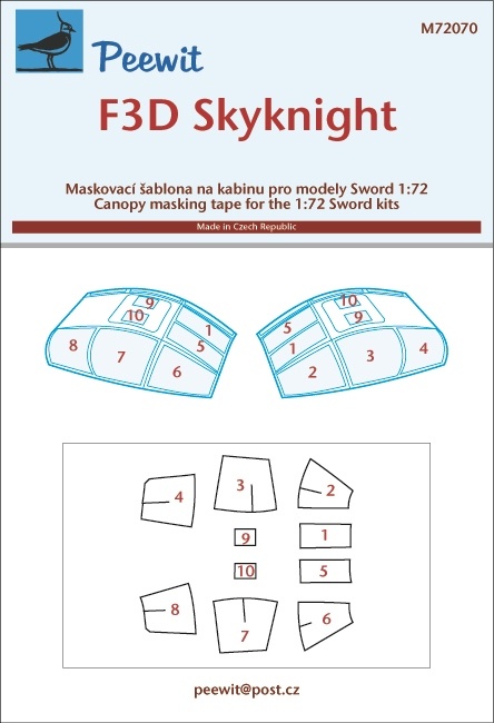 1/72 Canopy mask F3D Skyknight (SWORD)