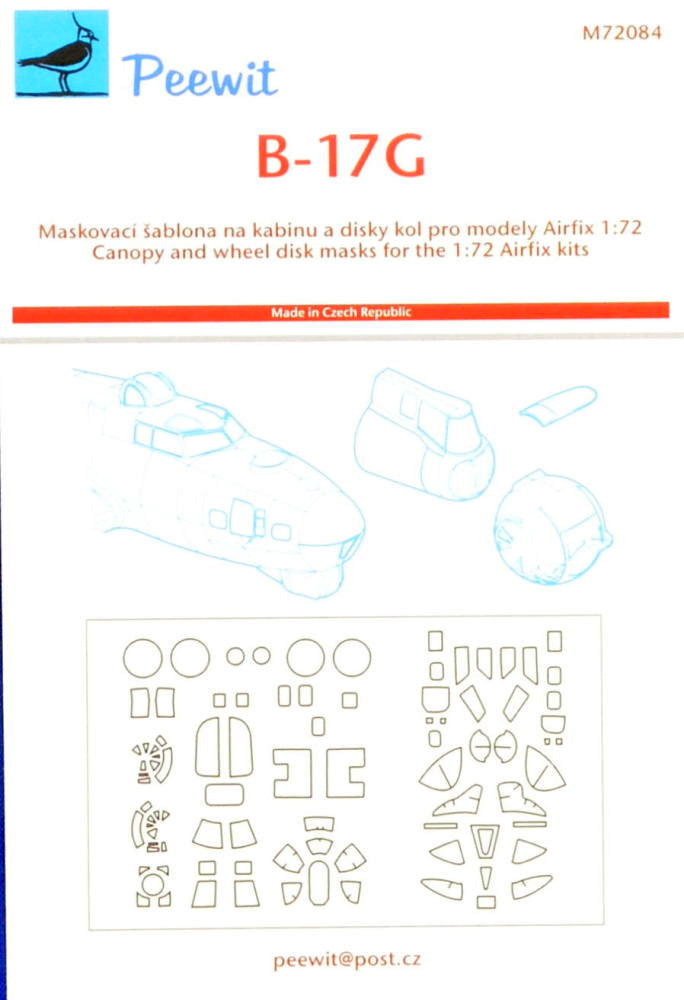 1/72 Canopy mask B-17G (AIRFIX)