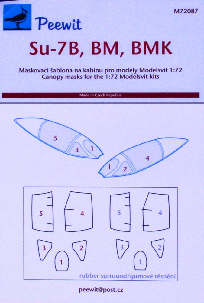 1/72 Canopy mask Su-7B/BM/BMK (MSVIT)