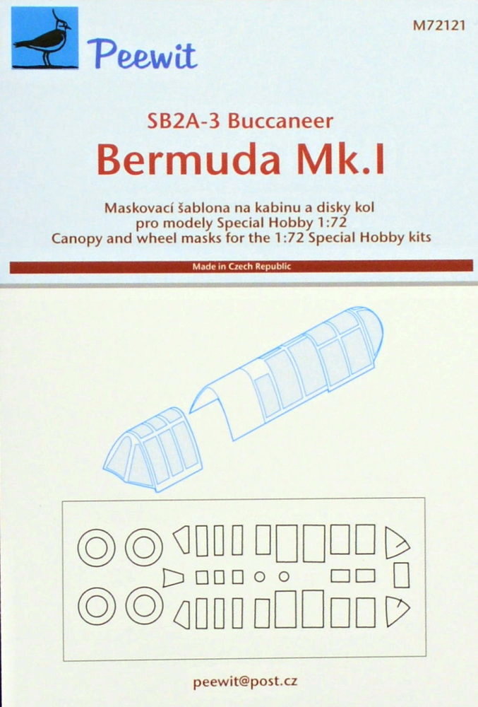 1/72 Canopy mask Bermuda Mk.I (SP.HOBBY)