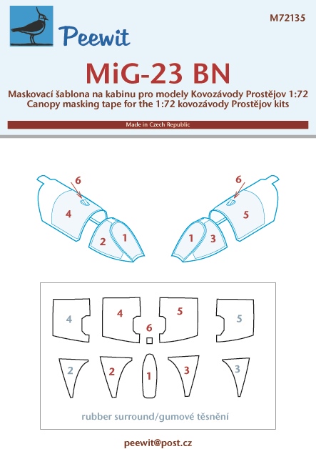 1/72 Canopy mask MiG-23 BN (KP)