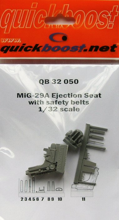 1/32 MiG-29A ejection seat with safety belts