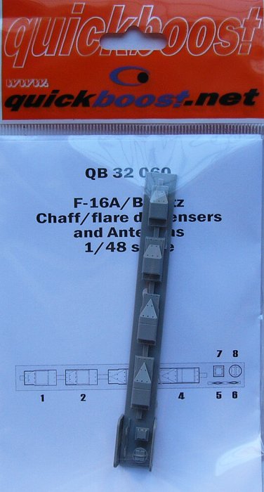 1/32 F-16A/B Netz chaff/flare dispenzers&antennas 