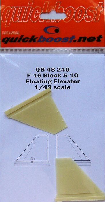 1/48 F-16 block 5-10 floating elevator