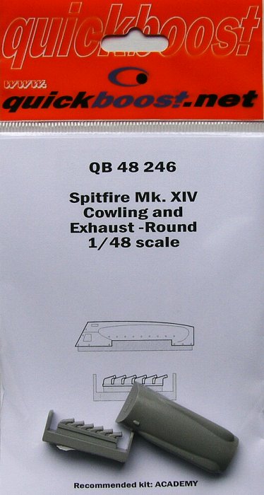 1/48 Spitfire Mk.XIV cowling&exhaust round (ACAD)