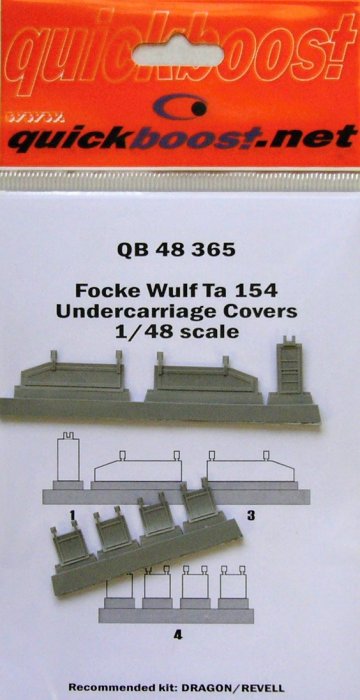 1/48 Fw Ta 154 undercarriage covers (DRAG/REV)