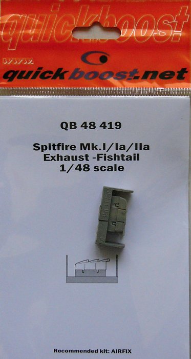 1/48 Spitfire Mk.I/la/lla exhaust-fishtail (AIRF)