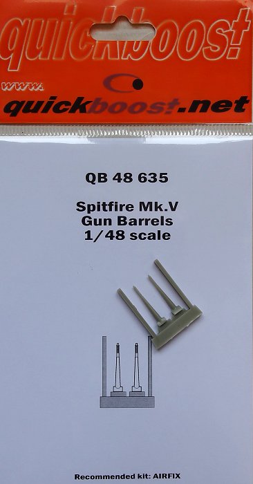 1/48 Spitfire Mk.V gun barrels (AIRFIX)