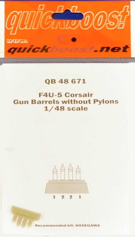 1/48 F4U-5 Corsair gun barrels w/o pylons (HAS)