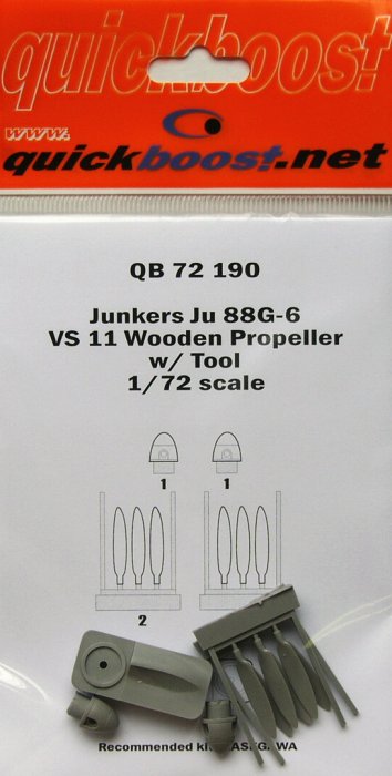 1/72 Junkers Ju 88G-6 VS 11 wooden propeller (HAS)