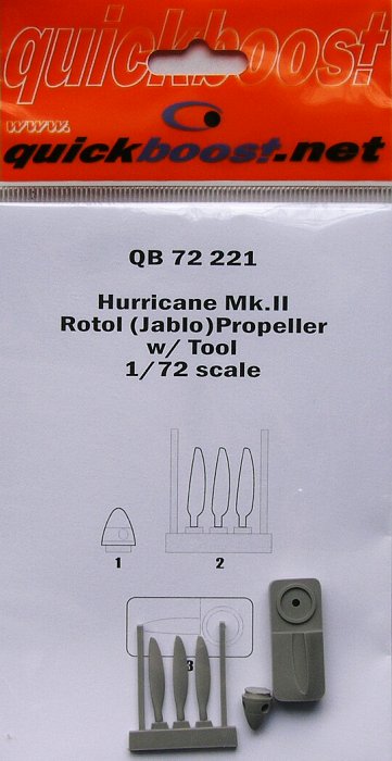 1/72 Hurricane Mk.II rotor spinner propeller