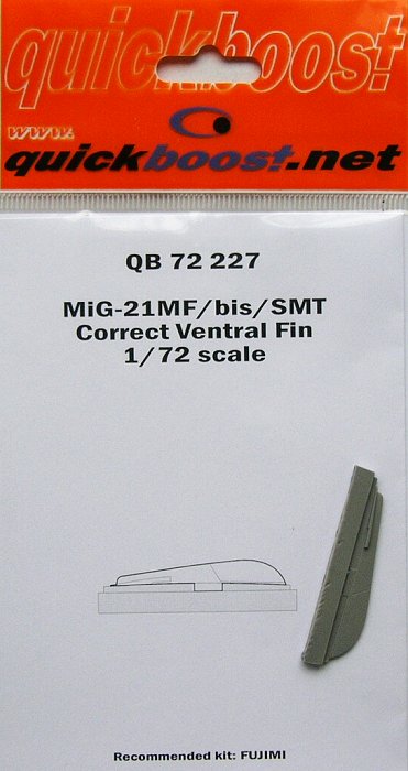 1/72 MiG-21 MF/bis/SMT correct ventral fin (FUJI)