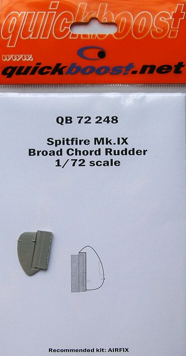 1/72 Spitfire Mk.IX broad chord rudder  (AIRF)