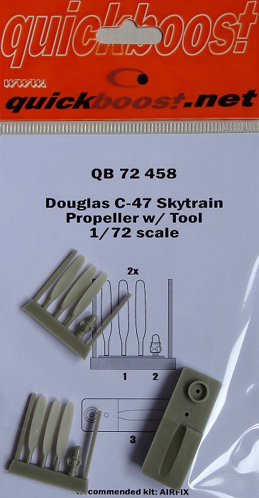 1/72 Douglas C-47 Skytrain propeller w/tool (AIRF)