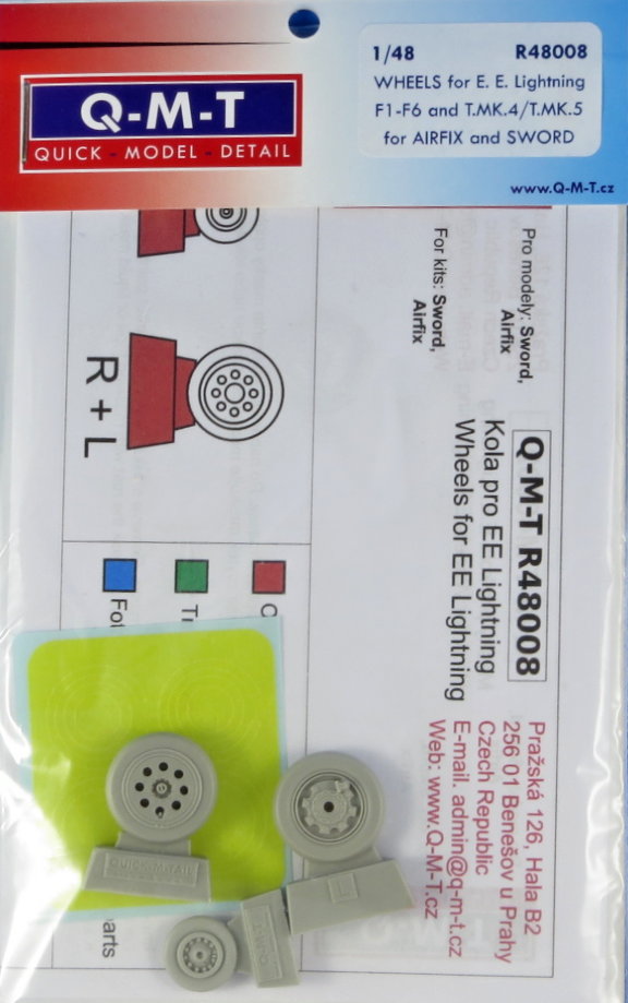 1/48 Wheels for EE Lightning (SWORD/AIRFIX)