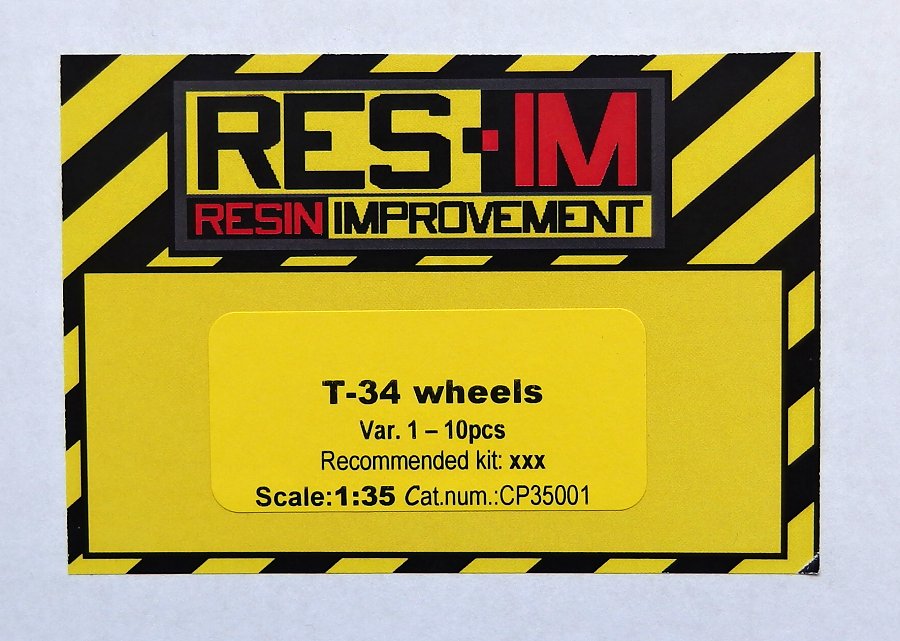 1/35 T-34 wheels Var.1 (10 pcs., resin set)