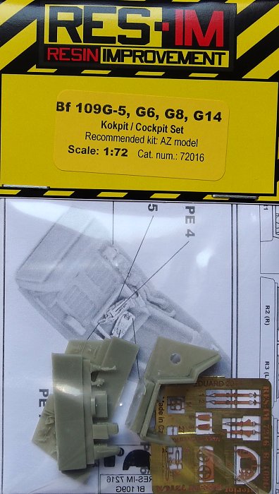 1/72 Bf 109G-5,G6,G8,G14 - cockpit set (AZMO)