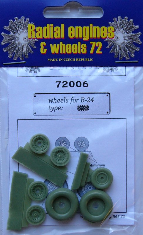 1/72 Consolidated B-24 Liberator wheels (diamond)