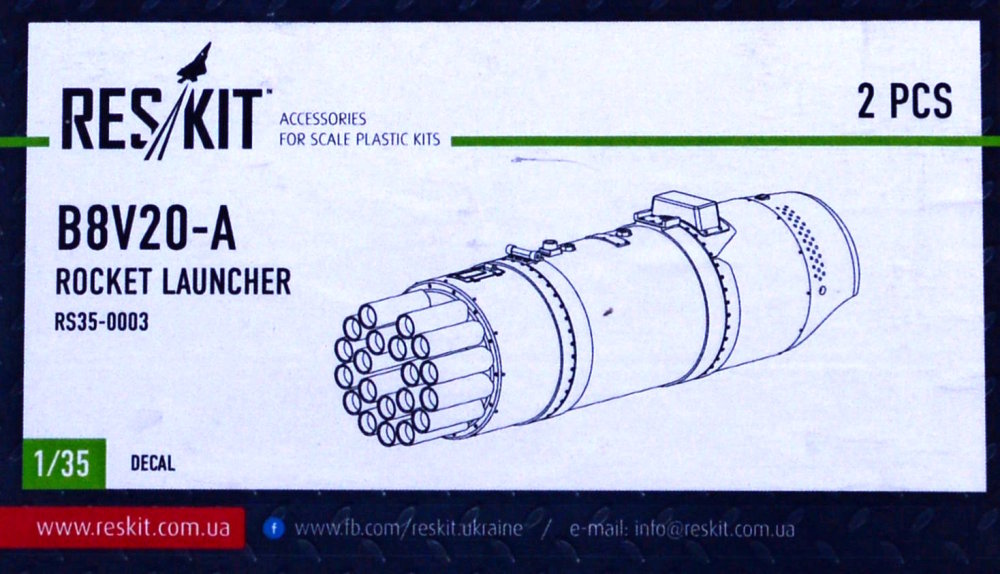 1/35 B8V20-A Rocket Launcher (2 pcs.)