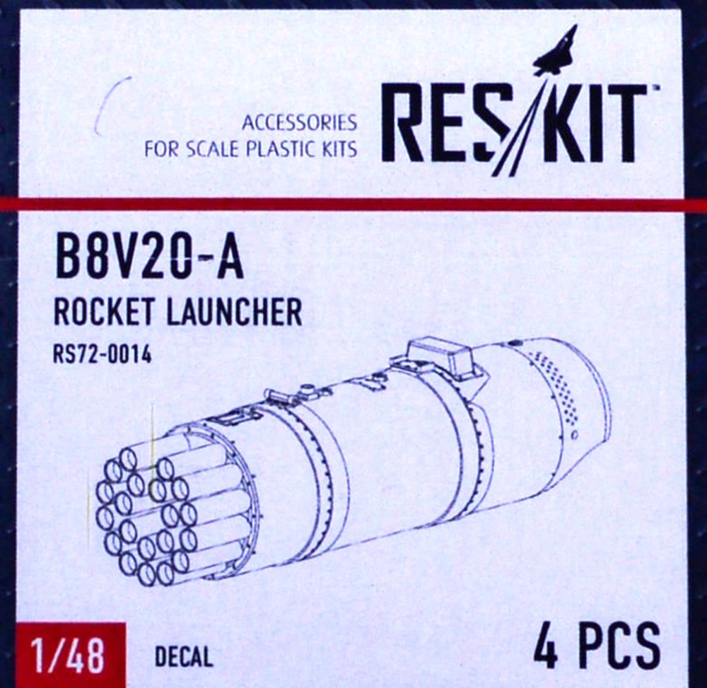 1/48 B8V20-A Rocket Launcher (4 pcs.)