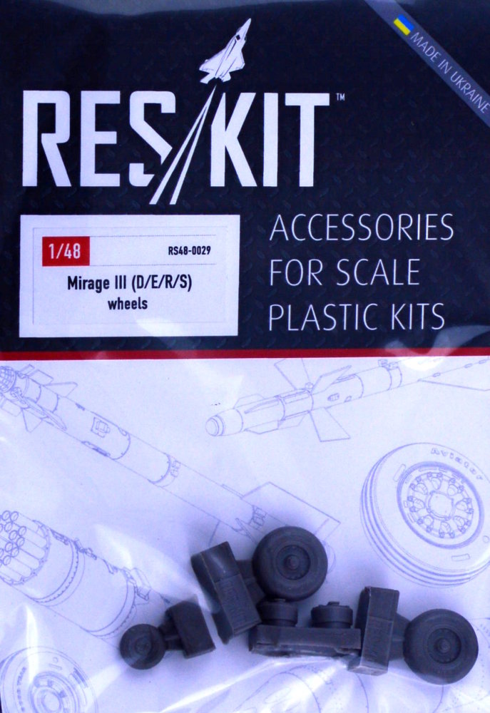 1/48 Mirage III (D/E/R/S) wheels set (HELL,ACAD)