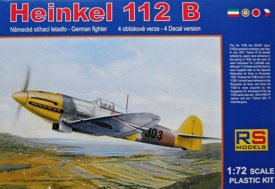 1/72 Heinkel He-112 B (Hungary, GB, Japan, CZ)