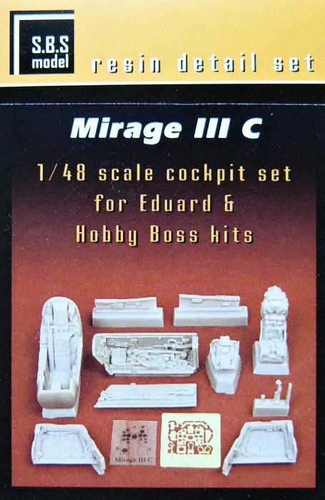 1/48 Mirage IIIC cockpit/wheel bays (EDU/HOBBYB)