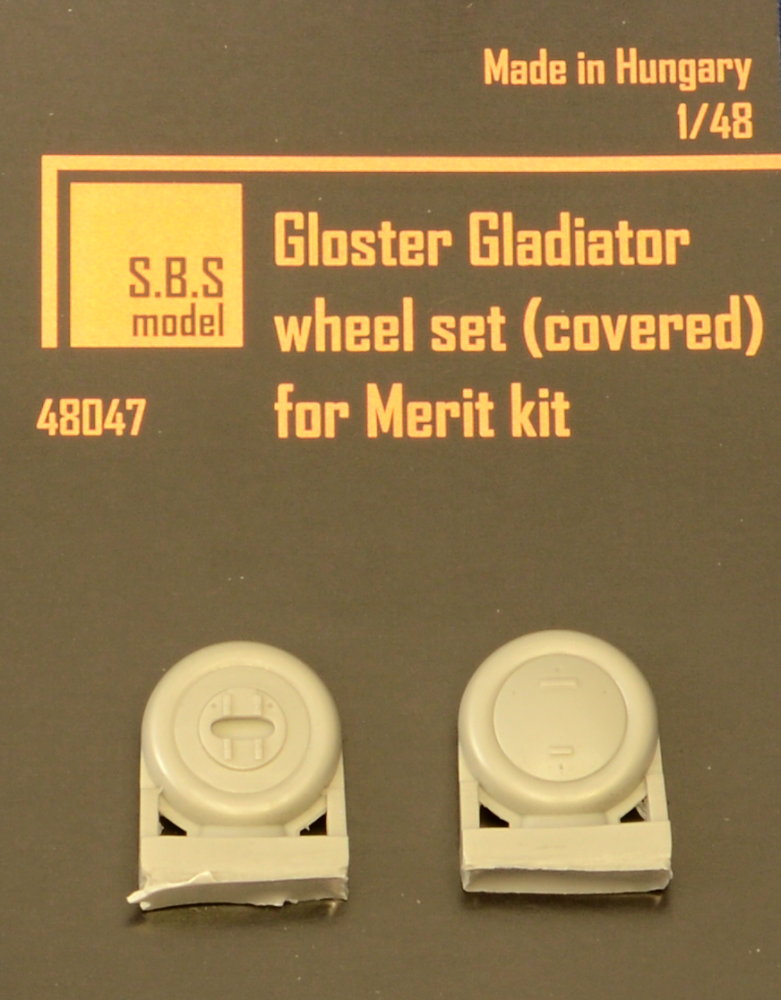 1/48 Gloster Gladiator wheel set - covered (MERIT)