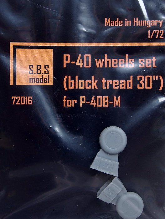 1/72 P-40 wheels set (block tread 30