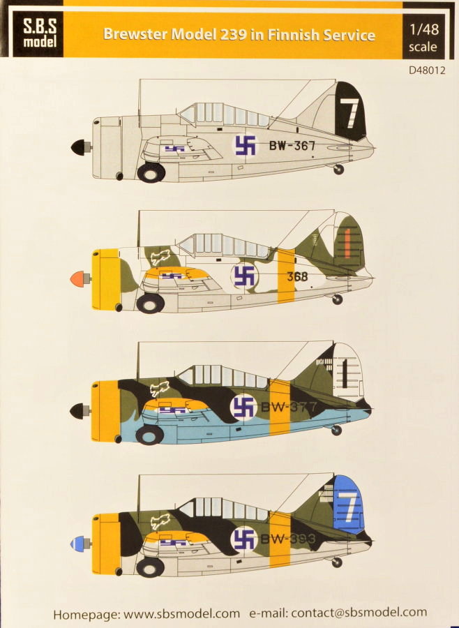 1/48 Decal Brewster Model 239 in Finnish service