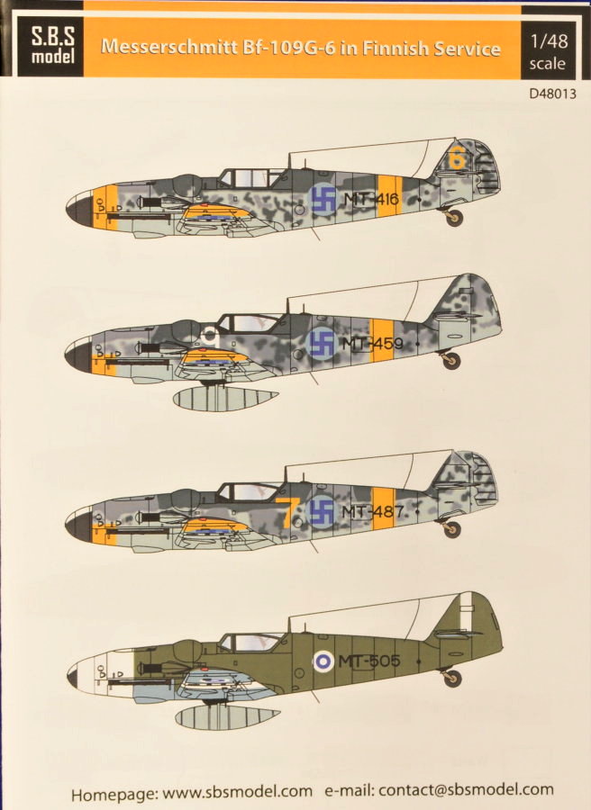 1/48 Decal Bf-109G-6 in Finnish service