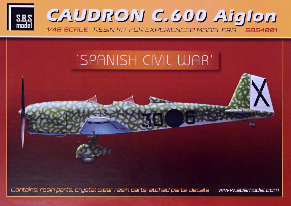 1/48 Caudron C.600 Aiglon Spanish C.W. (resin kit)