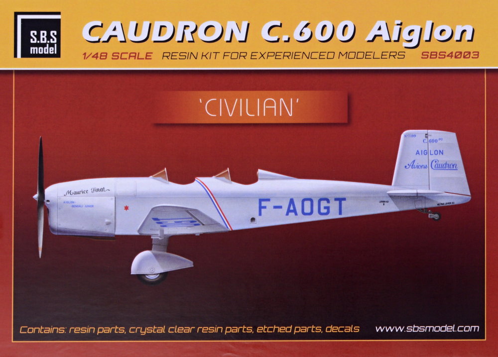 1/48 Caudron C.600 Aiglon Civilian (resin kit)