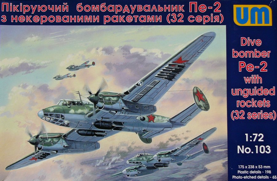 1/72 Pe-2 Soviet Dive Bomber w/ unguided rockets