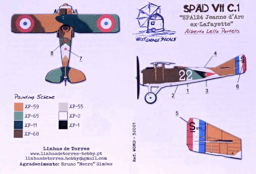 1/32 SPAD VII C.1 A.L.Portela (wet decals)