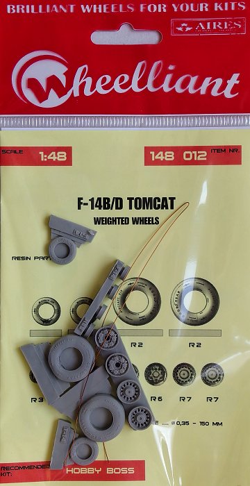 1/48 F-14B/D Tomcat weighted wheels (HOBBYB)