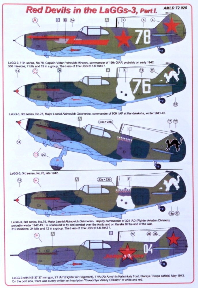 1/72 Decals Red Devils in LaGGs-3 Pt.I (re-edit.)