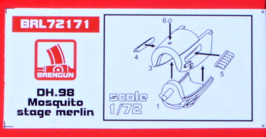 1/72 DH.98 Mosquito two stage merlin (resin set)