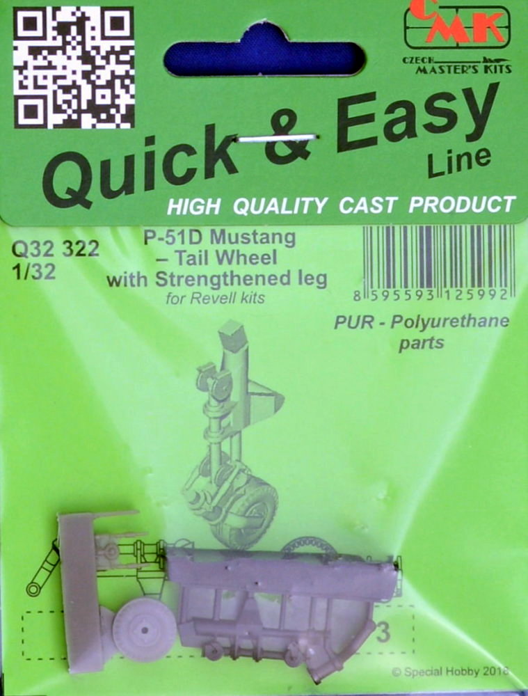 1/32 P-51D Mustang - Tail Wheel w/ strengthend leg