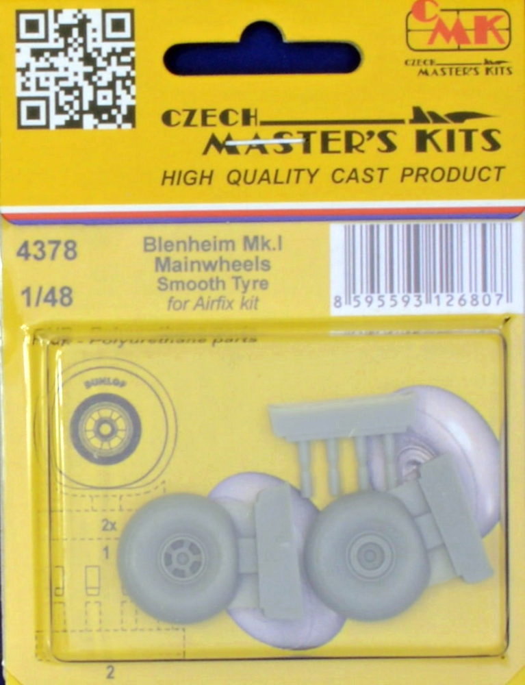 1/48 Blenheim Mk.I Mainwheels Smooth Tyre (AIRFIX)