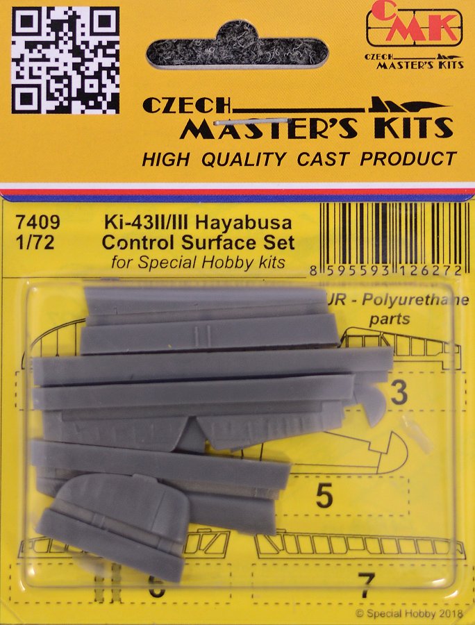 1/72 Ki-43II/III Hayabusa Control Surf.Set (SP.H.)