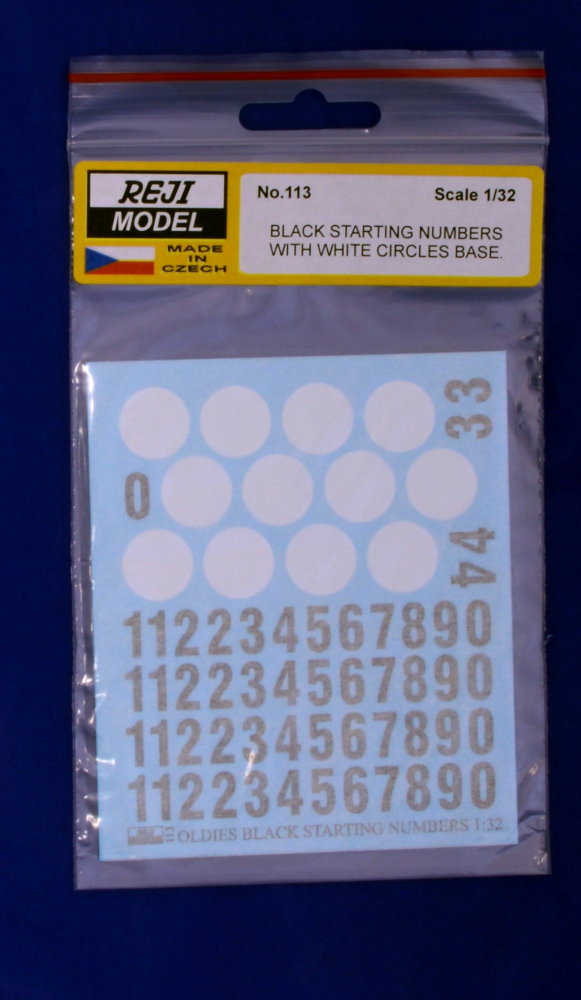 1/32 Starting Numbers OLDIES BLACK (re-edition)