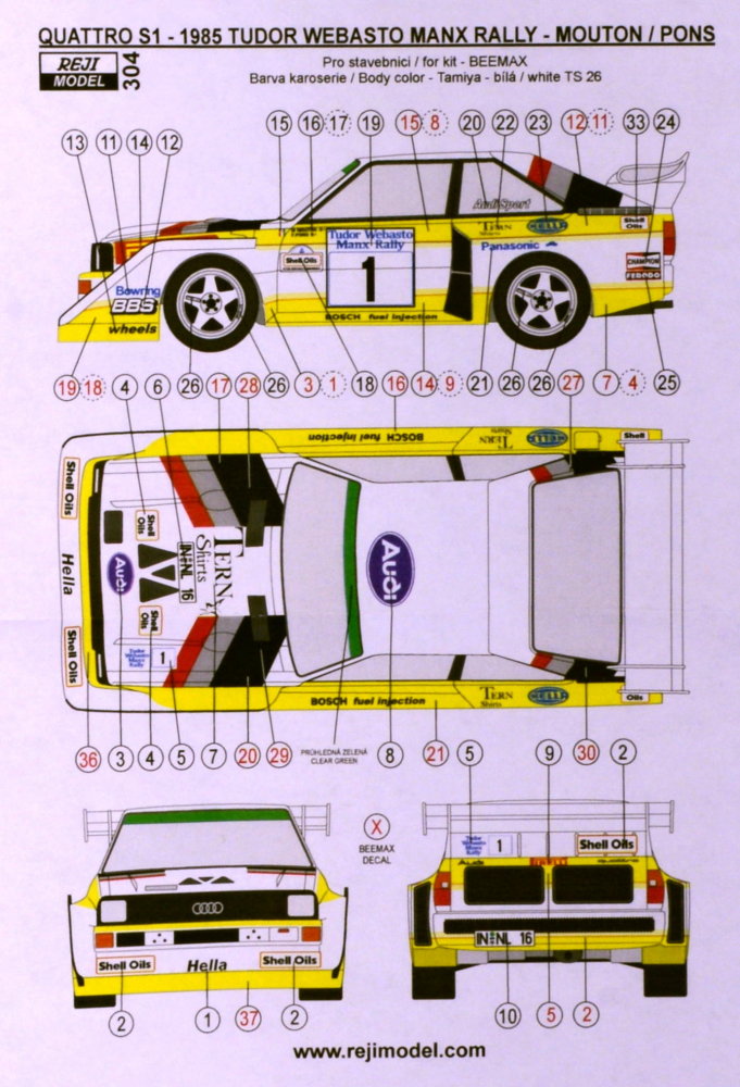 1/24 Audi Quattro Sport S1 Manx Rally 1985