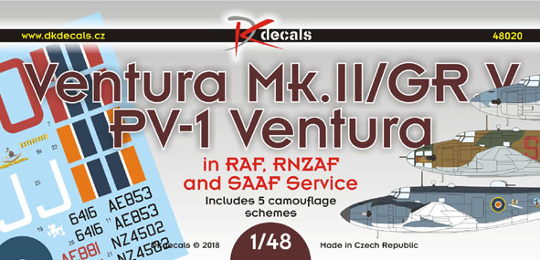 1/48 Ventura Mk.II/GR.V/PV-1 RAF, RNZAF&SAAF serv.