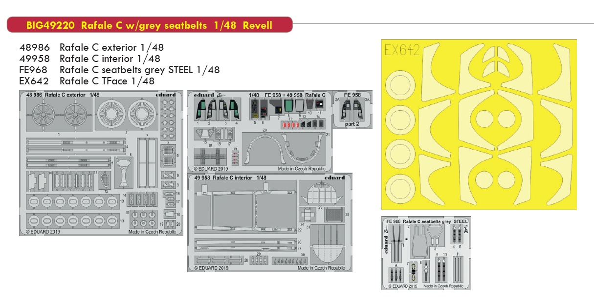 1/48 Rafale C w/grey seatbelts (REV)