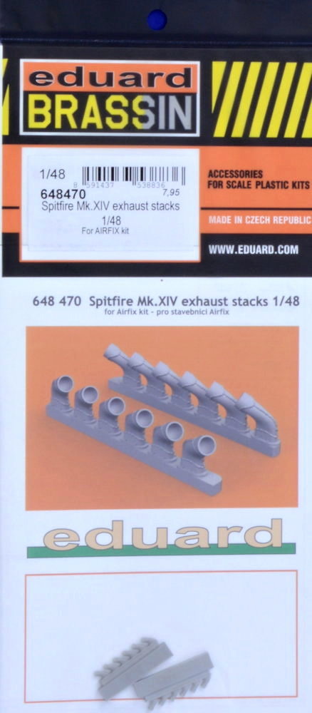 BRASSIN 1/48 Spitfire Mk.XIV exhaust stacks (AIRF)