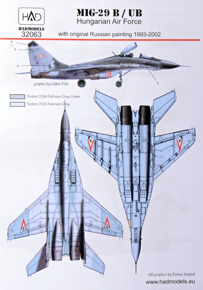 1/32 Decal MiG-29B/UB Hungarian AF