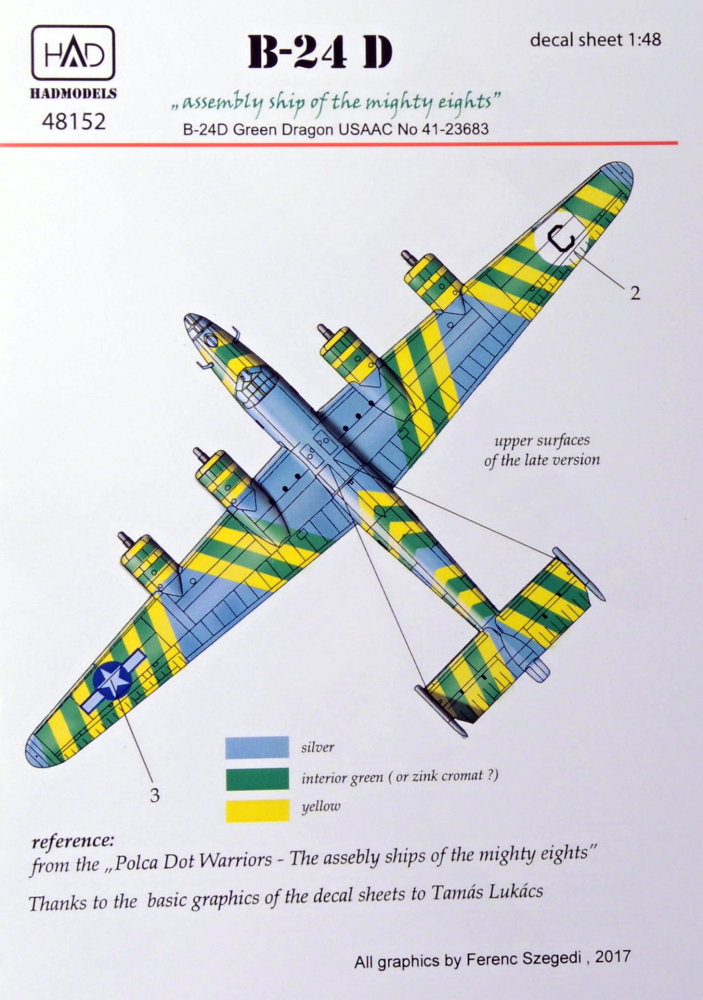 1/48 Decal B-24D 'Green Dragon' USAAC 41-23683