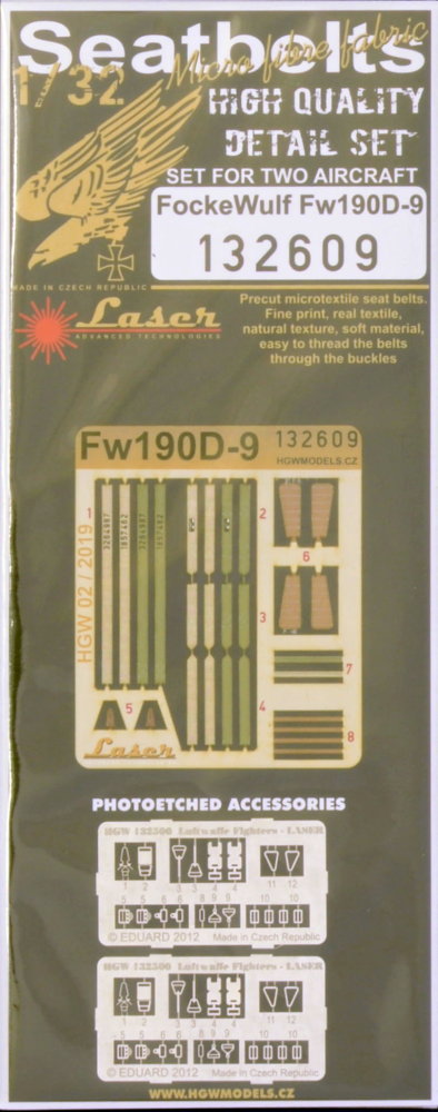 1/32 Seatbelts Focke-Wulf Fw 190 D-9 (laser)