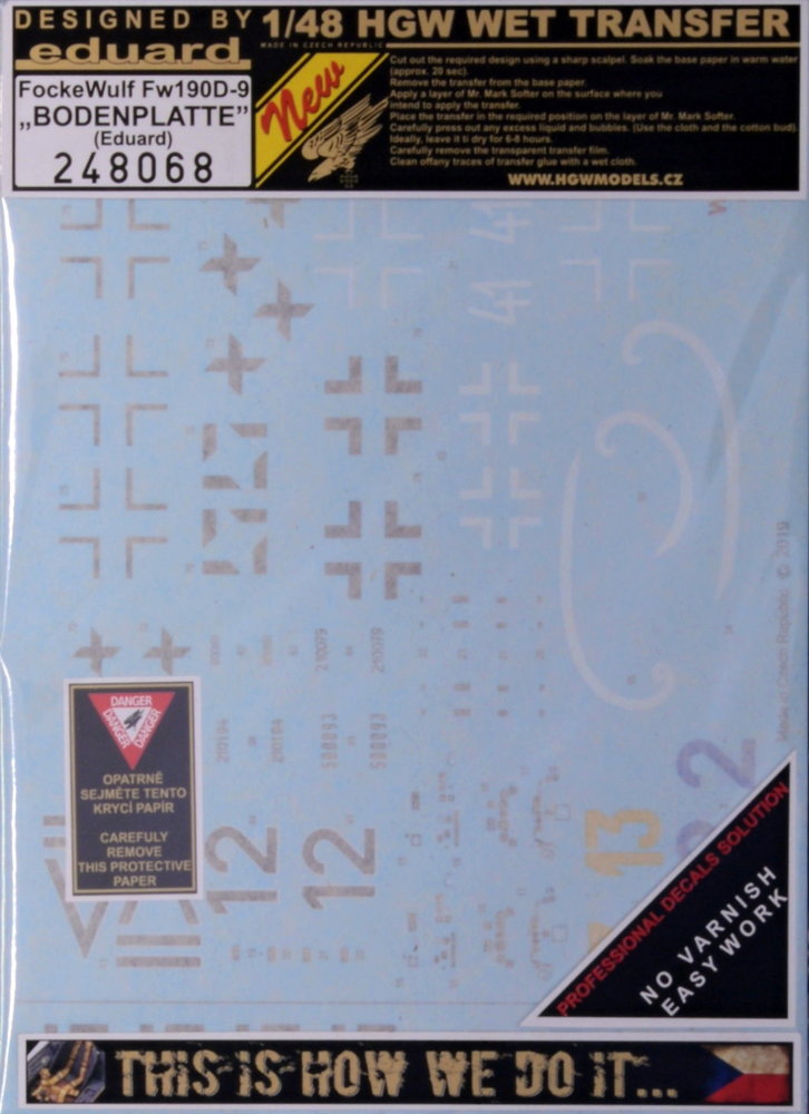 1/48 Decals Fw 190D-9 'BODENPLATTE' (EDU)